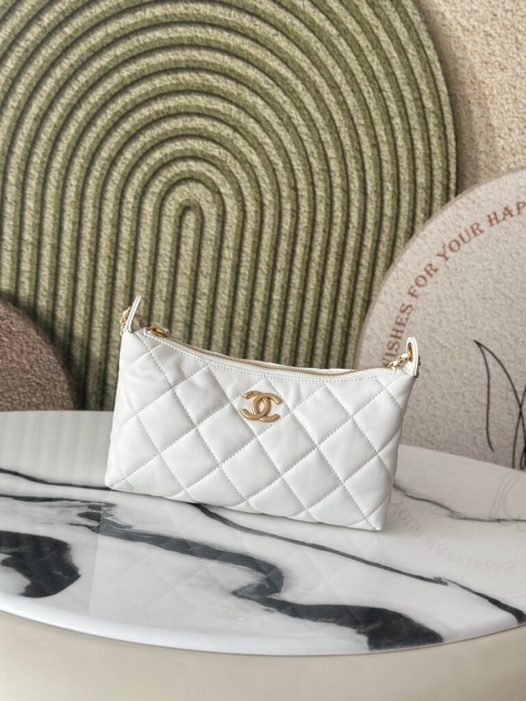 CHANEL 25S HOBO 腋下包 白色