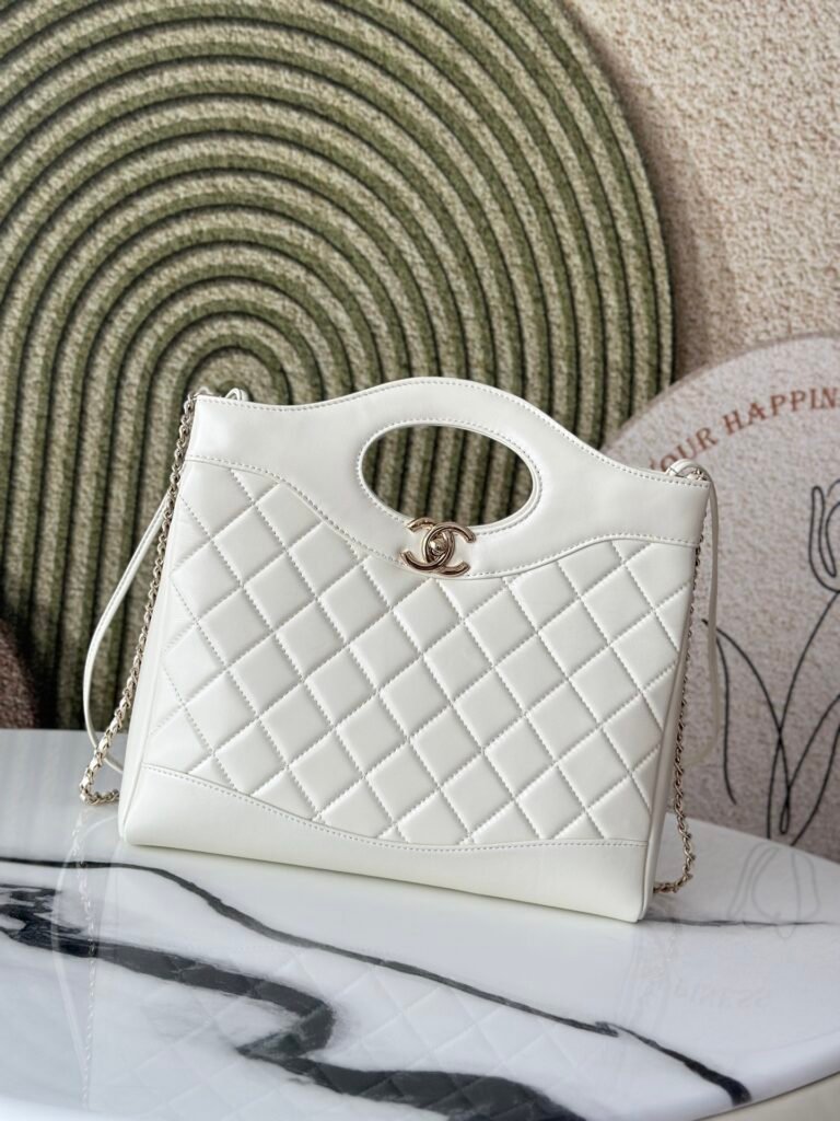 CHANEL 24S 31Bag 中號手提包 白色