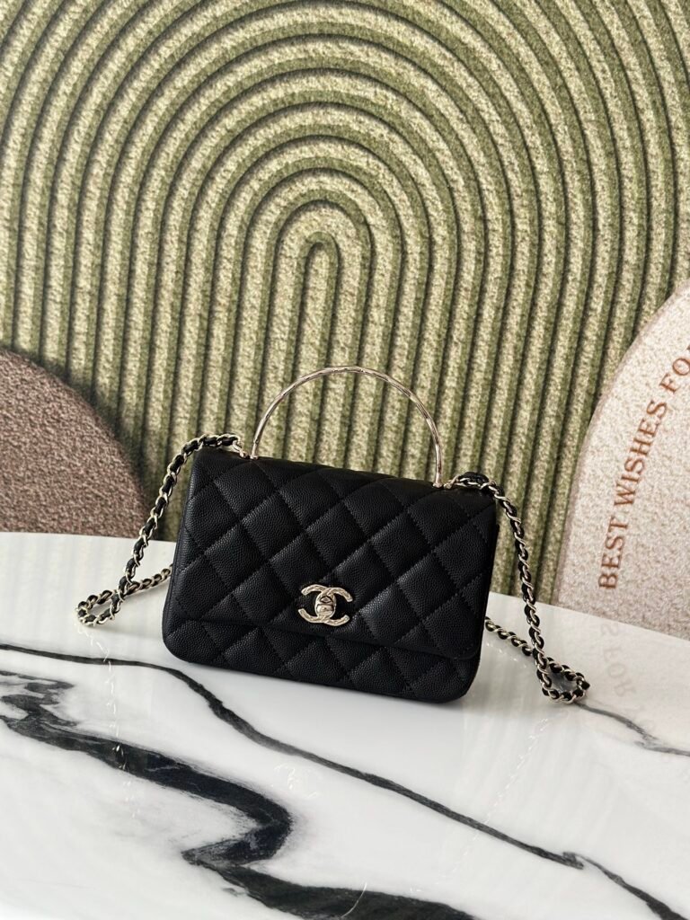 CHANEL 25S COCO CRUSH HANDLE CF 手柄口蓋包 黑色