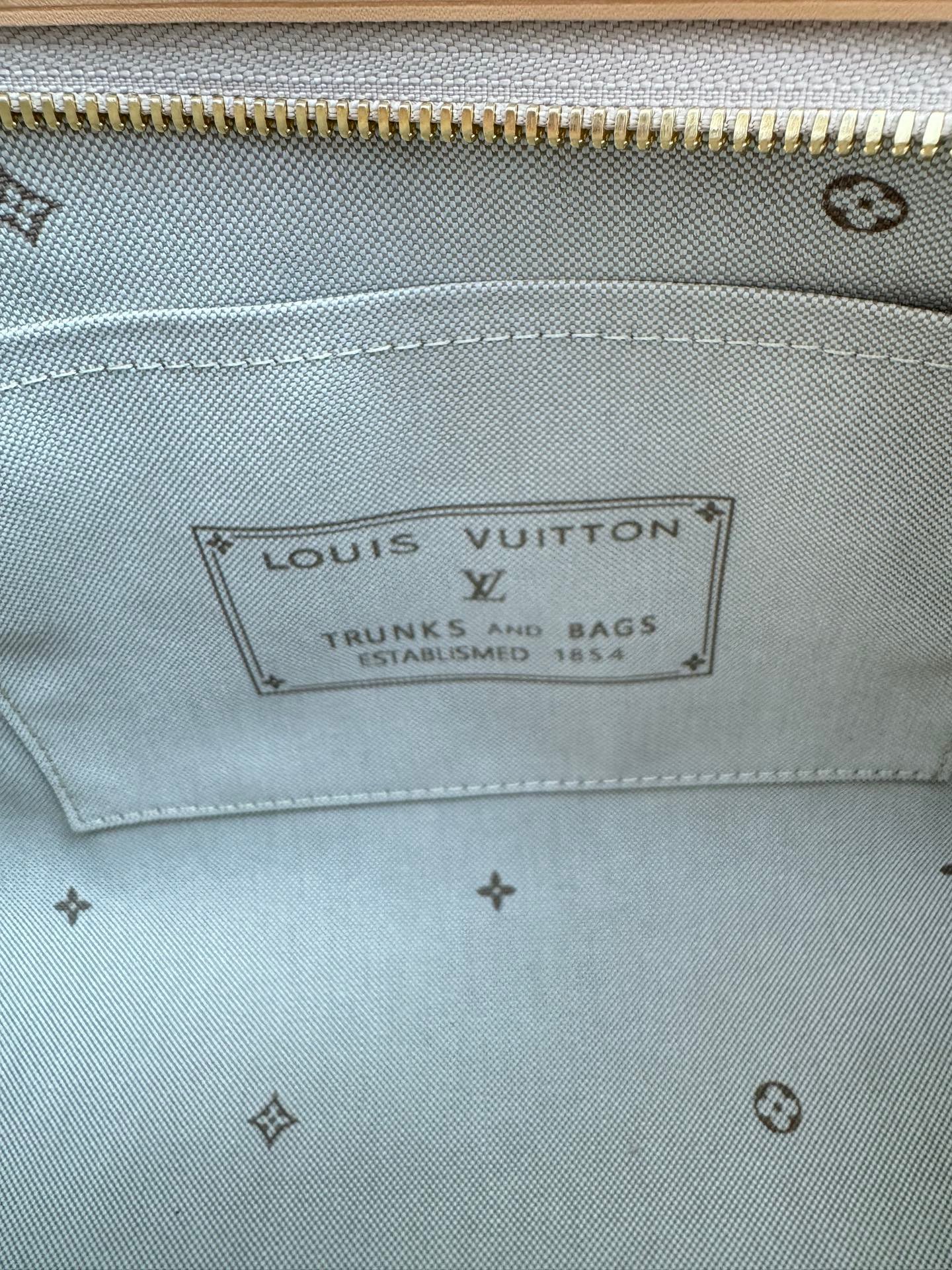LOUIS VUITTON Carryall East West 白楊木色 Monogram Emblème 提花橫版托特包:圖片 9