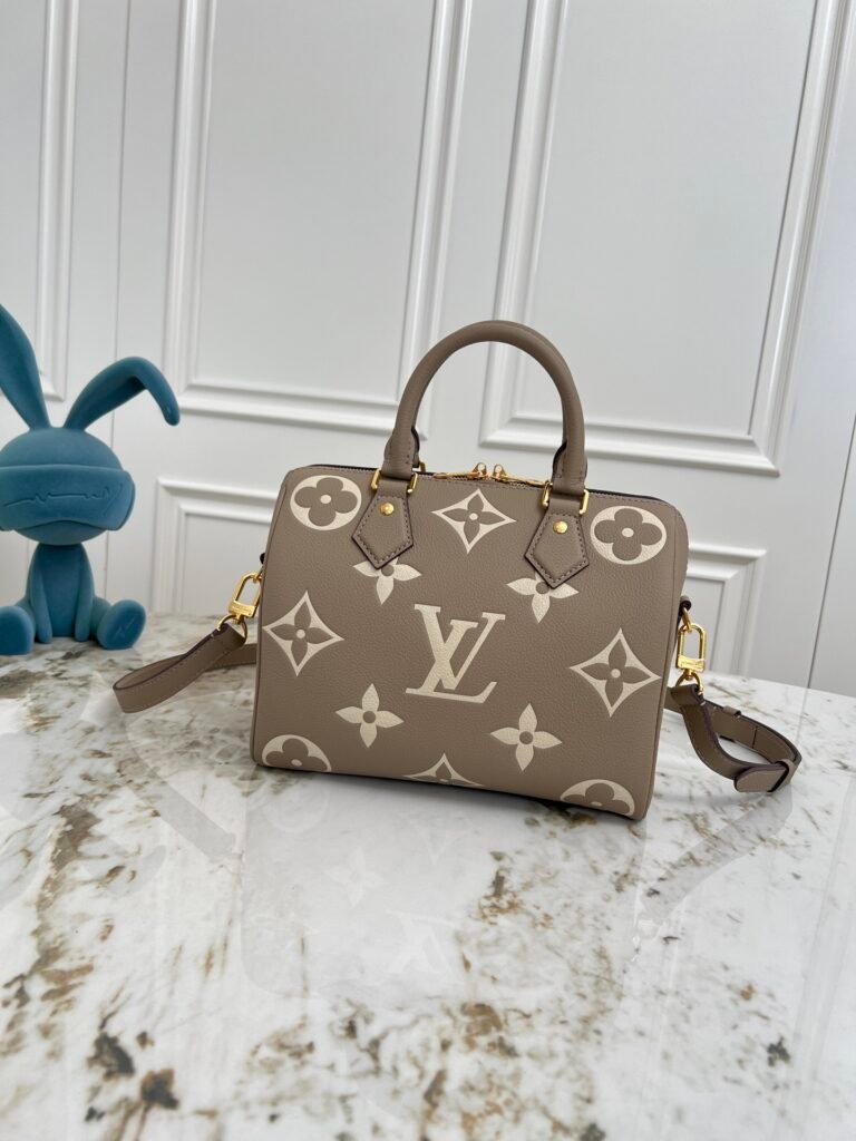 LOUIS VUITTON Speedy Bandoulière 25 大象灰大花枕頭包