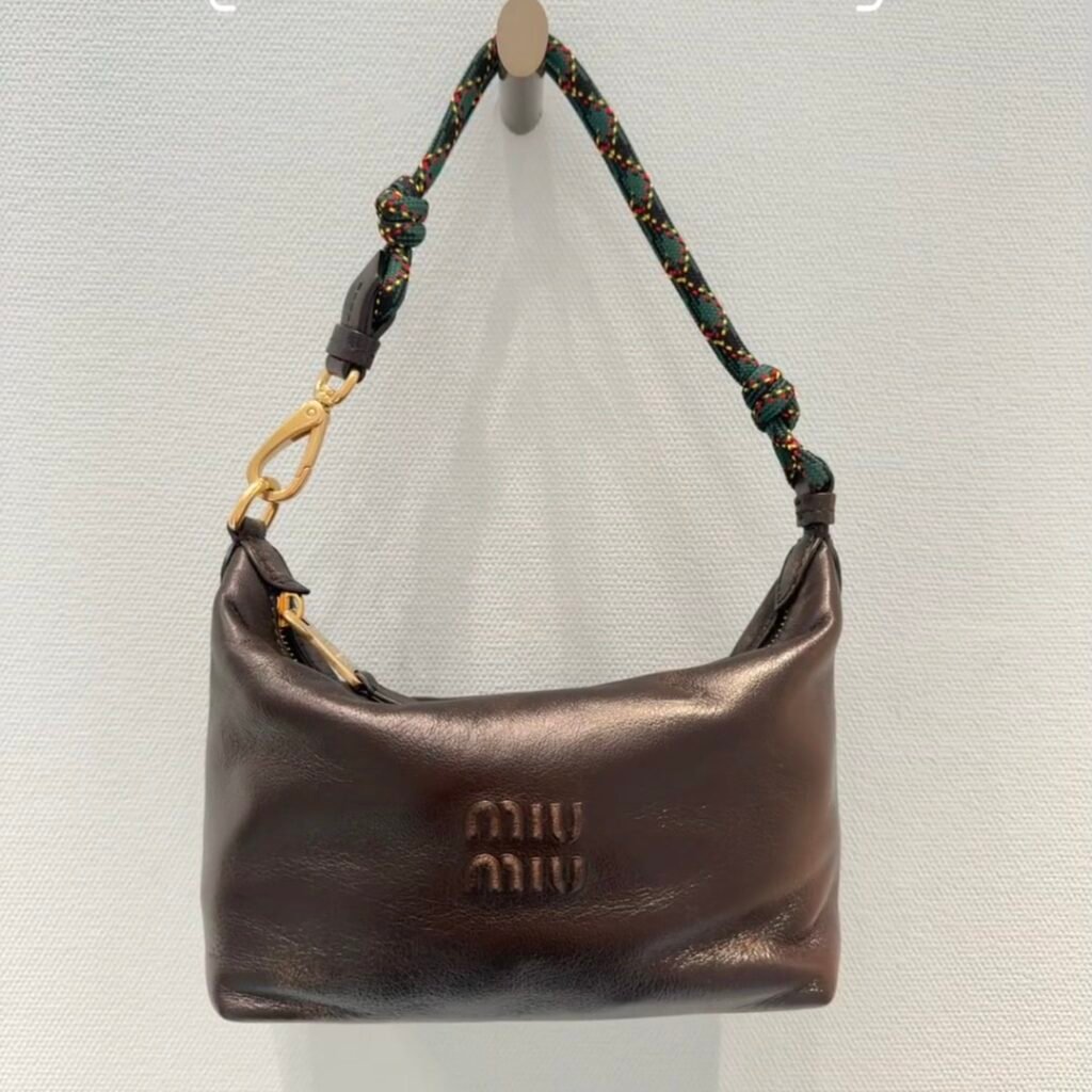 MIU MIU Spirit 深棕小羊皮飯盒包