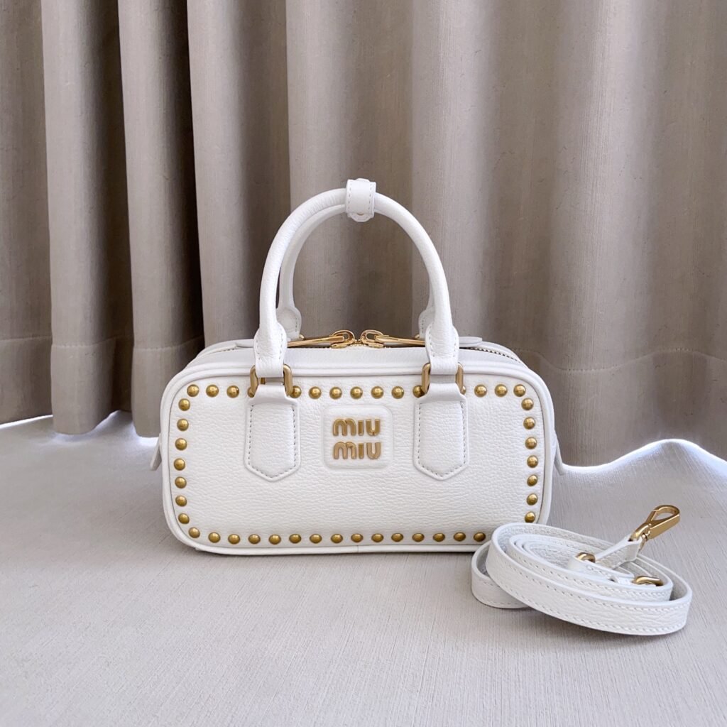 MIU MIU Arcadie 白色牛皮 波士頓手提包
