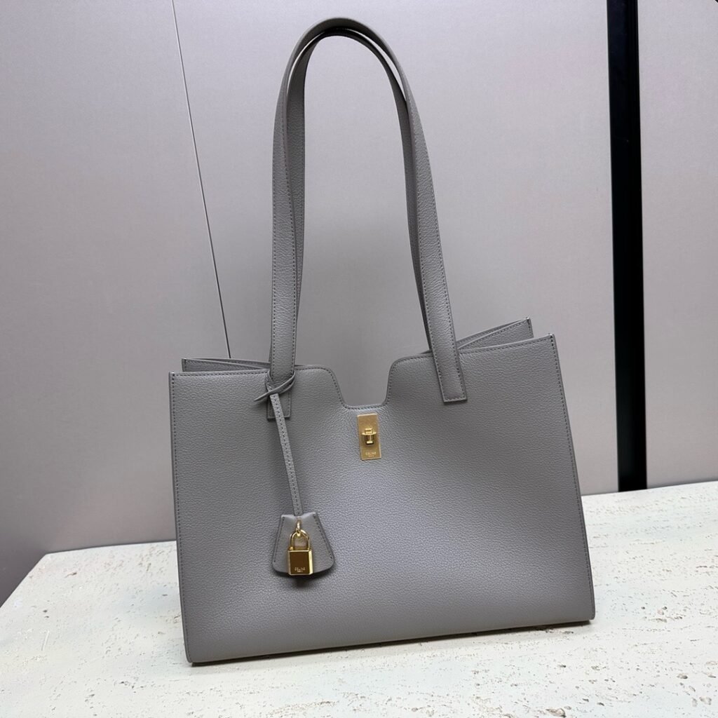 CELINE CABAS 16 牛皮托特包 灰色