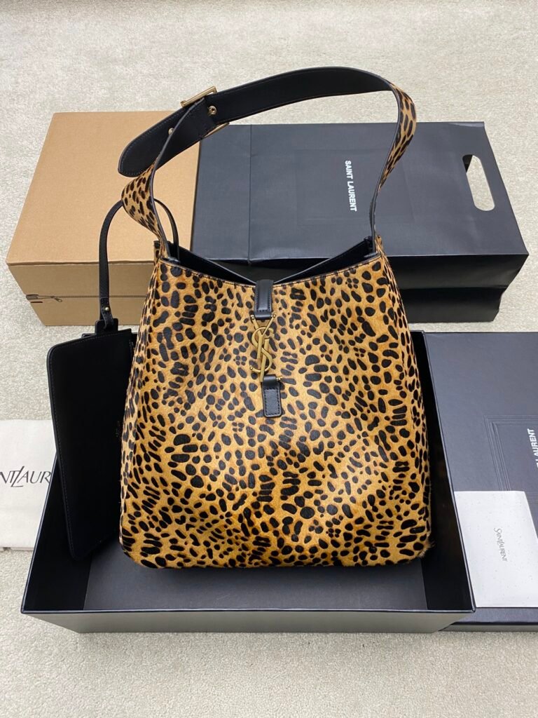 SAINT LAURENT Jamie Hobo 肩背包 豹紋