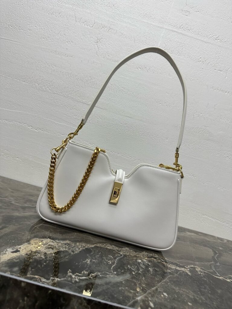 CELINE CAMILLE 16 SOFT 肩背包 米白色光滑小牛皮