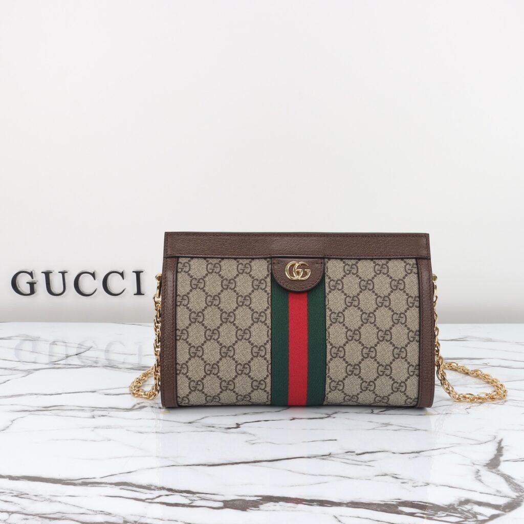 GUCCI Ophidia GG Supreme 鏈條夾子包