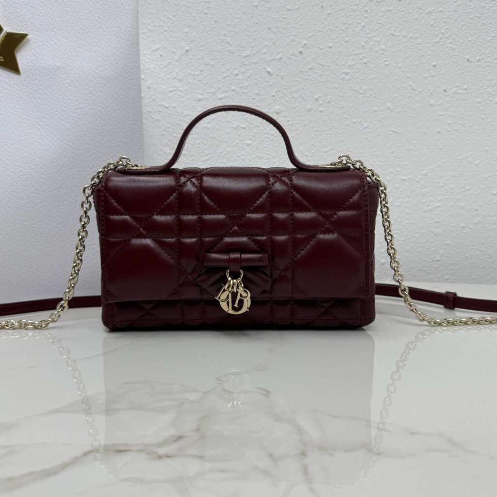 DIOR My Dior Mini Bag 酒紅小羊皮