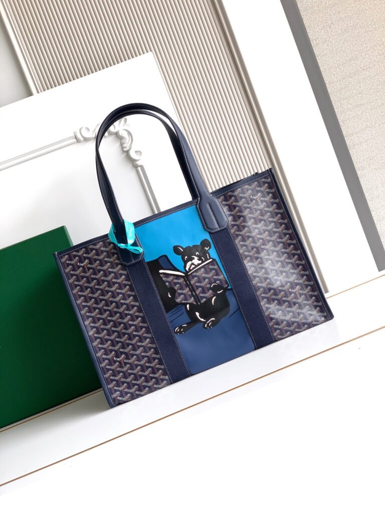 GOYARD Villette MM 托特包 海軍藍法鬥限定款